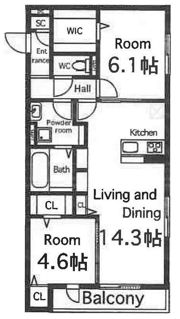 D-roomフォレスタ林寺の間取り画像