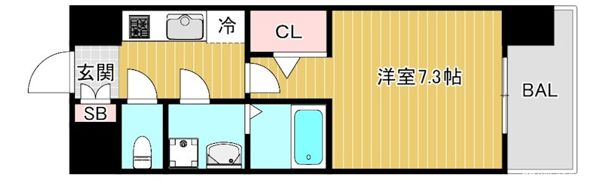 S-RESIDENCE大阪同心の間取り画像