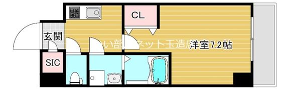 レジュールアッシュOSAKA今里駅前の間取り画像