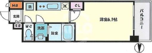エステムコート梅田天神橋IVステーションフロントの間取り画像