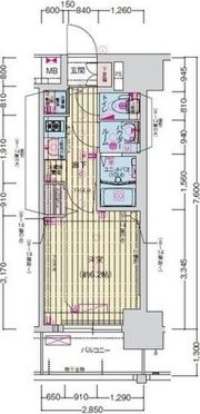 プレサンス扇町駅前の間取り画像