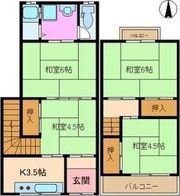瓜破1丁目借家の間取り画像