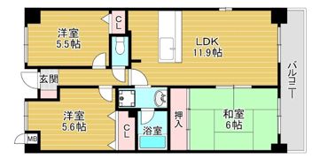 アーバインコートの間取り画像
