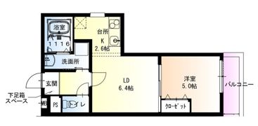 フジパレス俊徳道II番館の間取り画像