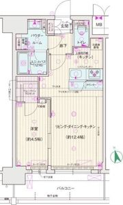 ソルテラスOSAKA EAST GATEの間取り画像