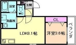 1er つばきIIIの間取り画像
