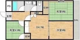 西岩崎コーポの間取り画像