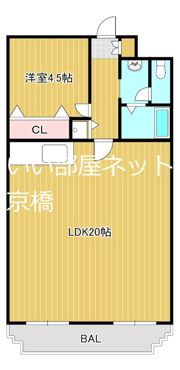 レジョンドール鶴見緑地の間取り画像