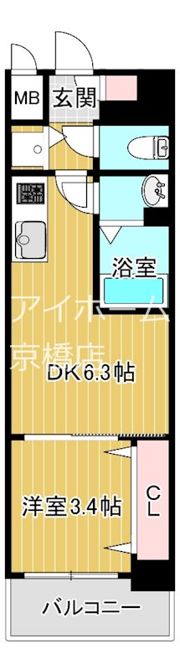 エスリードレジデンス都島デュオの間取り画像