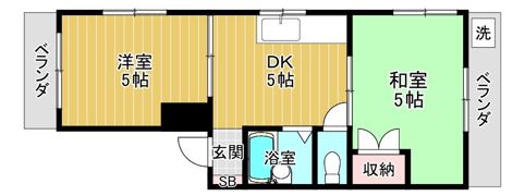 ハイツ山内の間取り画像