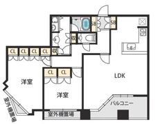 夕陽丘イクス802号室の間取り画像