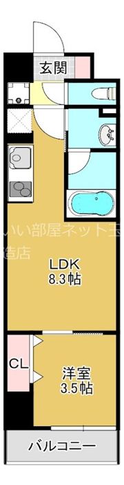 ベルンガーデン勝山北の間取り画像