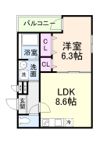 フジパレス喜連瓜破V番館の間取り画像