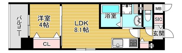 コーポラス京橋の間取り画像