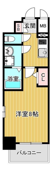 エスリード大阪グランフォートの間取り画像