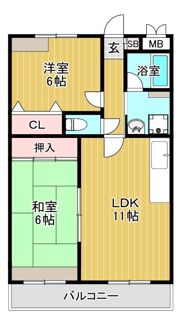 アモール永田の間取り画像