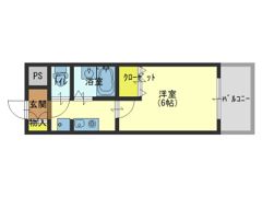 エスリード深江橋の間取り画像