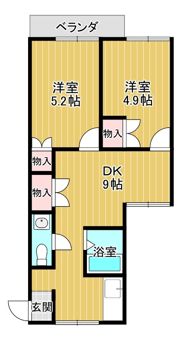日幸高殿アパートの間取り画像