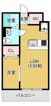 プランタン上新庄の間取り画像