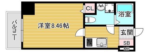 R SQUARE 東天満の間取り画像