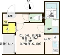 ハーモニーテラス歌島VIの間取り画像