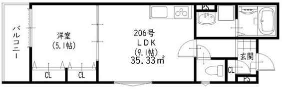 ラモーナ福町の間取り画像