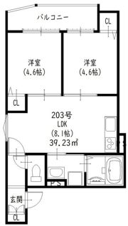 ピレーネ福町の間取り画像