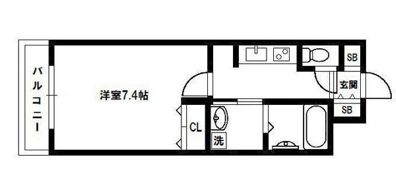 サムティ北梅田VESSELの間取り画像