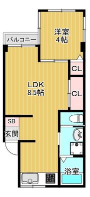 丸山マンションの間取り画像