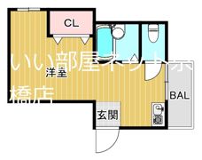 メゾン都島の間取り画像