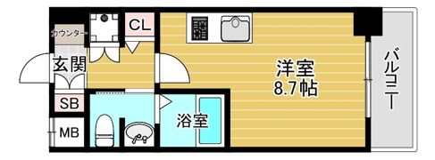 エヴァステージ梅田WESTの間取り画像