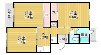 大宮第三コーポB棟の間取り画像