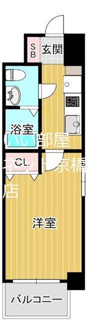 レジュールアッシュ大阪城NORDの間取り画像