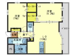ガーデンコート烏ヶ辻の間取り画像