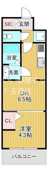 プレサンスOSAKA東成中本ハーヴィルの間取り画像