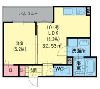 ピレーネ赤川の間取り画像