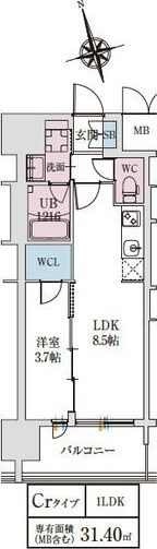 スプランディッドライズ新大阪ノースの間取り画像