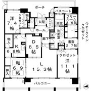 ロイヤルパークスなんばの間取り画像