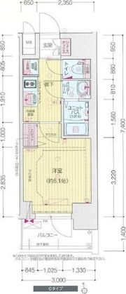 プレサンス松屋町ヴィゴラスの間取り画像