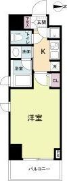 QCフラット北堀江の間取り画像