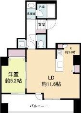 クロスレジデンス大阪新町（旧ベルファース大阪新町）の間取り画像