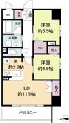グランルージュ谷町六丁目の間取り画像