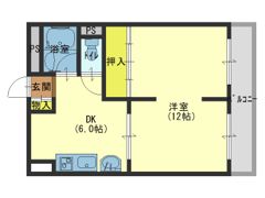 玉造パークハイツの間取り画像