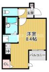 クレール上本町の間取り画像