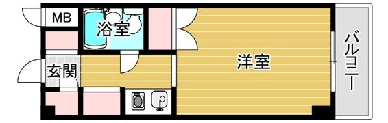 ハイツオークラ天神橋の間取り画像