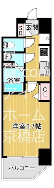 ソルテラス都島テソロの間取り画像