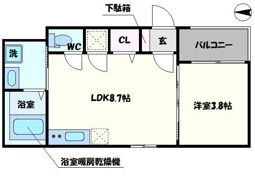 ラメール天王寺EASTの間取り画像