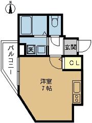 アムズコート勝山の間取り画像
