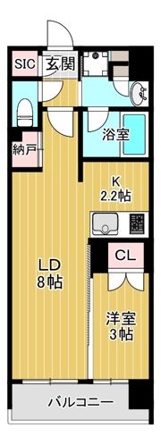 リビオレゾン南森町の間取り画像