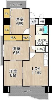 エヌズの間取り画像